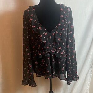Dark Floral Blouse